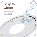 Stainless Steel Steamer Adapter, Fits 7 to 10 Inch Bamboo Steamer Basket, Steaming Ring for Asian Food, Cooking Dumpling, Dim Sum, Rice, Veggies, Vegetable, Chinese Steam Pot