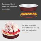 Beasea Disposable Mini Pie Tins with Lids, 20 Pack 4” 7.3oz 215ml Small Round Aluminum Baking Tart Foil Container for Individual Dessert Cupcake Cheesecake Ramekin Quiche Oven Dishes - Wine Red
