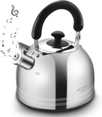 Tea Kettle, 5.7QT 6L Whistling Tea Kettle for Stove Top, 304 Stainless Steel Tea pot, Large Teapot for stovetop, Camping Kettle for Boiling Water (Mirror Polish)