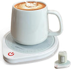 25W Electric Candle Warmer for Coffee Mugs, 75℃ Heating & Auto Shut-Off, Spill-Proof Desk Warmer for Beverages (White) (White)