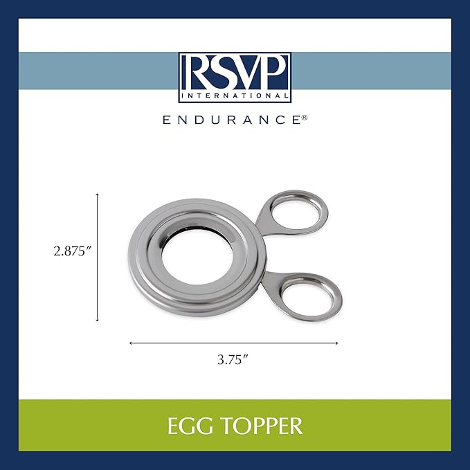 RSVP International Endurance Kitchen Tool Collection Durable & Easy to Clean, Dishwasher Safe, Egg Topper, Stainless Steel