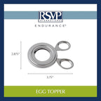 RSVP International Endurance Kitchen Tool Collection Durable & Easy to Clean, Dishwasher Safe, Egg Topper, Stainless Steel