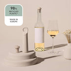 Vacu Vin Wine Saver Loop – Made in the Netherlands – Premium Vacuum Pump with Stopper – Airtight Seal Preserves Opened Wine Bottles up to 10 Days – Elegant & Durable – Sand