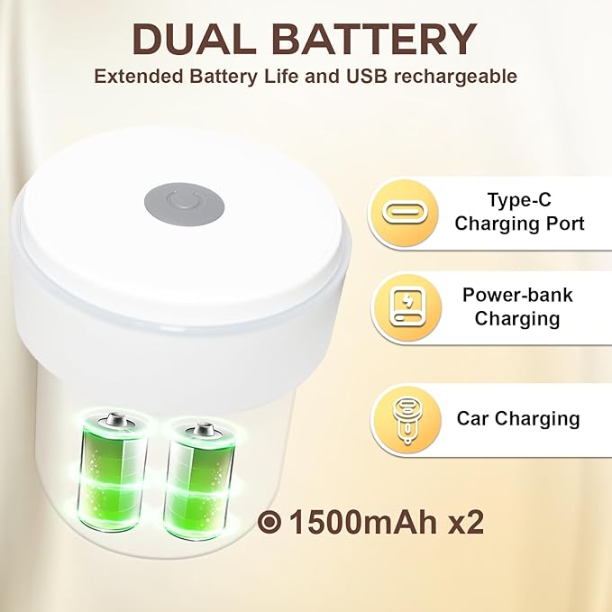 MOJOCO Portable Smoothie Blender – 30oz Personal Blender with Insulated Cup for Smoothies & Shakes – Rechargeable/Cordless, Leakproof, Food-Grade Small Juice Maker for Home, Office, Gym, Travel, RV