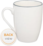 Christian Art Gifts Microwave & Dishwasher Safe Inspirational Scripture Mug for Women: Cup Overflows with Blessings Encouraging Bible Verse Psalm Novelty Drinkware, White & Leafy Purple Floral, 12 oz.