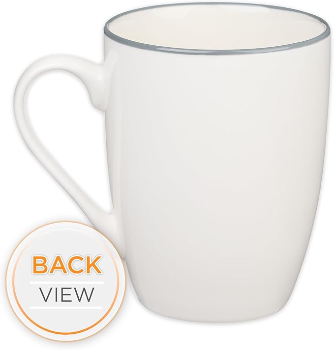 Christian Art Gifts Microwave & Dishwasher Safe Inspirational Scripture Mug for Women: Cup Overflows with Blessings Encouraging Bible Verse Psalm Novelty Drinkware, White & Leafy Purple Floral, 12 oz.