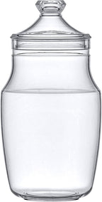 Amazing Abby - Beatrice - Acrylic Apothecary Jar (66 oz), Bathroom Canister, Decorative Jar, Vanity Organizer, Kitchen Storage, Candy Buffet, Wedding Display, BPA-Free and Shatter-Proof