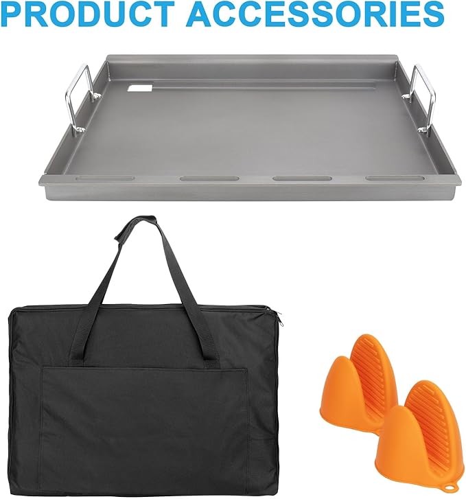 Full Size Griddle Inserts for Weber Spirit 200 Spirit II 200 Series Gas Grills, Flat Top Griddle Replacement for Weber Spirit E-210/220 S-210/220 Spirit II E/S-210 E/S-220 Series Models