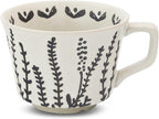 Ceramic Coffee Mug, 12 oz Novelty Unique Teacup with Handle, Stoneware Cup for Tea Mocha Latte Cappuccino Espresso (Grass)