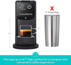 CASABREWS CM7036E Espresso Machine for Nespresso Original Pods, 20 Bar Compact Capsule Coffee Machine with 21 oz Removable Water Tank and 4 Brewing Modes, Mini Espresso Maker for Home or Office, Black