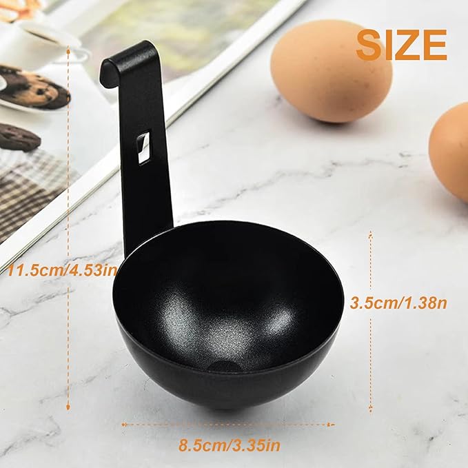 2 Pcs Egg Poacher Stainless Steel poached egg cooker,Hangable poached egg cups for Easy Cooking,poached egg pan for Making Soft Boiled Eggs