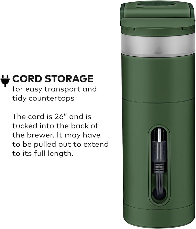 Keurig K-Mini Single Serve K-Cup Pod Coffee Maker, 6 to 12oz Brew size, with Cord Storage, Perfect for Small Spaces, Evergreen