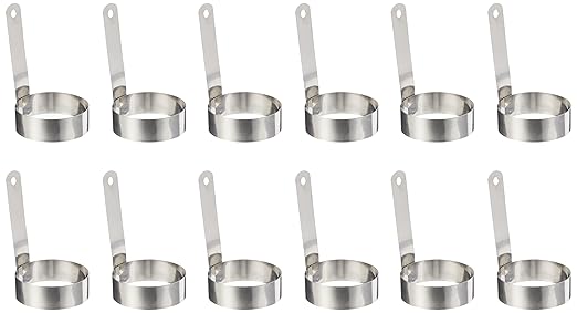 Thunder Group SLER0301R Egg Ring, 3" Diameter, Stainless Steel, Mirror Finish, Pack of 12
