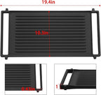 WB31X24998 WB31X24738 JXGRILL1 Griddle Replacement for GE Stove - 19.6" x 10.3" Reversible Cast Iron Center Griddle Plate, Gas Range Cooktop Parts, Fits GE JGBS66REKSS, JGB735SPSS & More