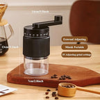 Portable Manual Coffee Grinder with 35 Adjustable Settings,Hand Coffee Bean Mill with 30g Capacity & Crank for Espresso, Pour Over, French Press, Travel (Black)