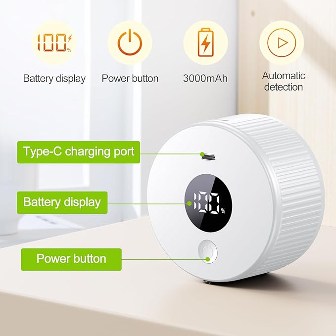 3-in-1 Electric Mason Jar Vacuum Sealer Kit for Mason Jars, Food Savers & Containers | Food Preservation System for Kitchen | Ideal for Canning Jams, Pickles, Dry Foods, Grains & Leftovers (White)