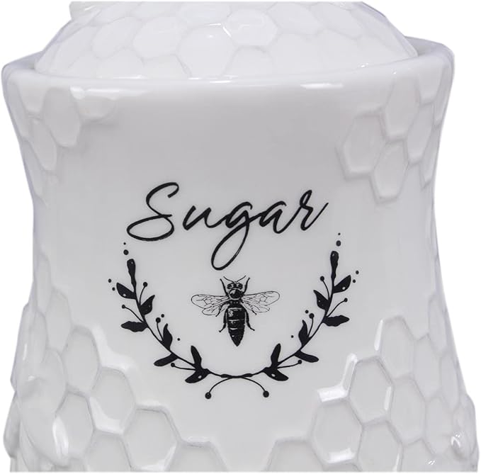 Young's Inc Ceramic Honey Bee Canisters, 4 pc/set