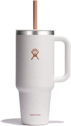Hydro Flask 40 Oz Travel Tumbler with Handle, Lid and Straw - Insulated Stainless Steel in Seasalt