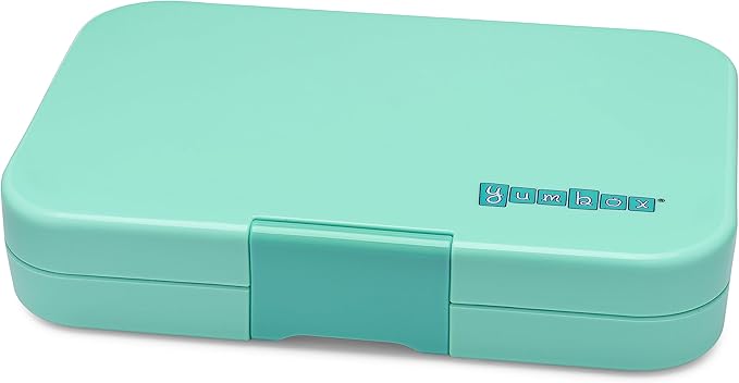 Yumbox Tapas Leakproof Bento Lunch Box - 5-Compartment Bento Container for Adults and Kids; Large Size 9.5x6.9x1.8; (Bali Aqua with Clear Aqua Tray)