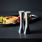 nambe Kissing Salt & Pepper Shakers | 2-Piece Set | Kitchen Tool | Salt Sugar Spice Pepper Seasoning Bottle for Table, RV, Camp, BBQ | 1.5-Ounce | Made of Metal Alloy | Designed by Karim Rashid