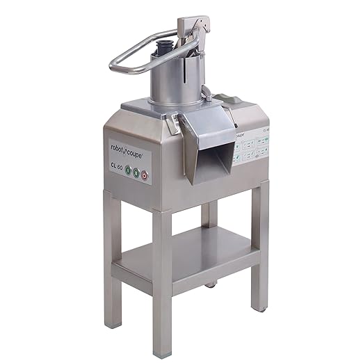 Robot Coupe CL60E2HEAD NODISC Two Speed Commercial Food Processor with Side Discharge and Full Moon Pusher Feed and Bulk Feed Stainless Steel, 240v, Stainless Steel (Discs NOT Included)