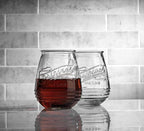 Glaver's Stemless Wine Glasses 21 Oz. Set Of 4 Original Mason Vintage Goblet Beverage Glasses Uses For Your Cocktail Lounge, Whiskey Parties, and Everyday Dinner Table. Dishwasher Safe. (Large)