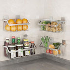 Stainless Steel Hanging Wire Basket Organizer - L 13.78Inch for Cabinet Pantry, Kitchen, Bathroom Storage
