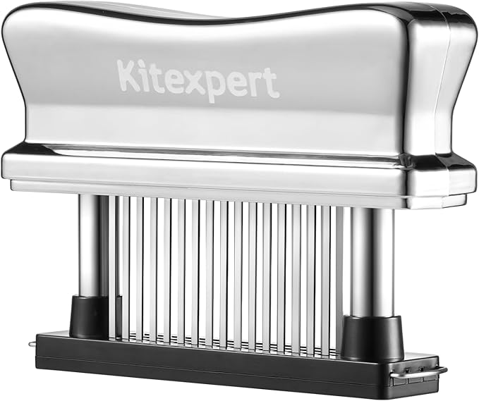 Kitexpert Meat Tenderizer Tool with 48 Ultra Sharp Stainless Steel Blades, Heavy Duty Design with Detachable Base for Easy Cleaning, Perfect for Tenderizing Chicken, Steak