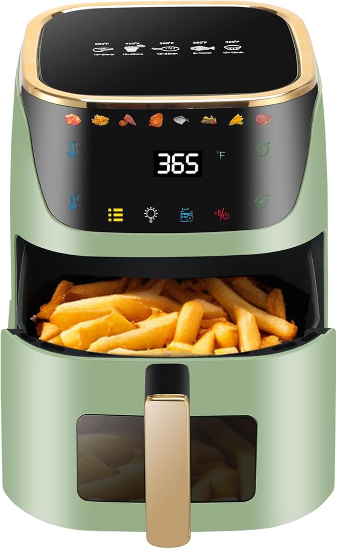 Panana Air Fryer, 8QT Large Capacity Air Fryer, Oilless Healty Cooker Airfryer Oven with 8 Presets, 1500W Air Fryers for Quick Meal, Home Use