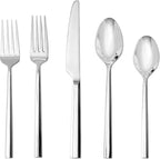 Fortessa Orson 18/10 Stainless Steel, 20 Piece Flatware Set (Service for 4), Silver