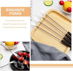 Kichvoe 12Pcs Stainless Steel Fondue Forks - Long Handle Chocolate Forks, Cheese Fondue Dipping Tool, Fruit Dessert Sticks for Chocolate Fountain, Bbq, Marshmallows, and Cheese, 10.23inch