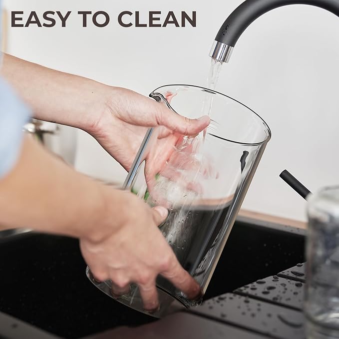 Cafe Du Chateau Stainless Steel French Press Coffee Maker 34 oz - Easy to Use Insulated Coffee Press with 4-Level Filtration, Manual Brewer for Tea, Camping & Travel with BPA Free, Durable Clear Glass