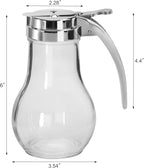 New Star Foodservice 22490 Syrup Dispenser with Chrome Plated Zinc Alloy Top, 14-Ounce, Set of 12