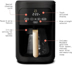Beautiful 14Cup Programmable Coffee Maker, Touch-Activated Display, Auto Brew with 3 Flavor Options (Black Sesame)