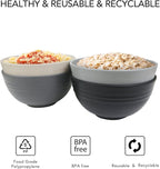greenandlife 24oz/4PCS Lightweight & Unbreakable Wheat Straw Cereal Bowls - Noodle Fruit Soup Bowl Rice Bowls Dishwasher Microwave Safe, Non-toxin, BPA free and Healthy