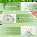 Portable Blender for Smoothies, Personal Size Juicer Blender for Small Fruit, Electric Citrus Juicer On The Go, with 27oz Cup & Straw, Quick Juicing, Easy to Use