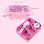 Leak-Proof, 8-Compartment Bento-Style Kids Lunch Box - Ideal Portion Sizes for Ages 6+, Durale, Drop-Proof, Dishwasher Safe, & Made with BPA-Free Materials (pink)