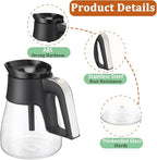 CM401 10-Cup Coffee Pot Replacement for Ninja Specialty Hot & Iced Coffee Maker, 10 Cup Coffee Pot Replacement Compatible with CM371 CM400 CFP101 CFP301 CM300 CP300 CP301, with Coffee Scoop