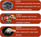 Slow Cooker Liner,Disposable Cooking Bags Large Size Fitted liners for electric slow cookers Fits 3-8 Quarts 13×21 Inch Suitable for Oval & Round Pots (20)
