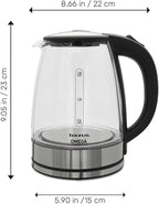 Taurus Cordless Electric Kettle – 1.7L Stainless Steel Hot Water Boiler | Fast Boil, 360° Swivel Base, Auto Shut-Off, BPA-Free – Modern & Portable Design for Tea, Coffee, Instant Meals
