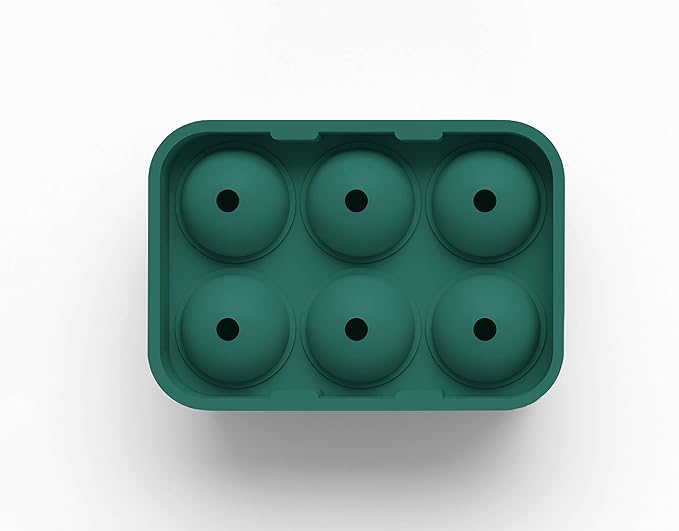 glacio Silicone Ice Cube Trays – Large Silicone Molds for 2-Inch Ice Cubes and Spheres Whiskey Ice Cube Trays with Lids for Cocktails & Bourbon – Set of 2