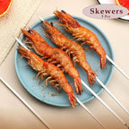 Large Grill Basket Set with Heat-Resistant Gloves & Skewers - Heavy Duty 304 Stainless Steel Folding BBQ Rack for Fish, Meat, Vegetables, Tailgating, Camping Gift for Grill Masters (Dad/Husband)