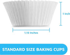 MontoPack Mini White Cupcake Liners | 500 Paper Baking Cups | Greaseproof No Smell Cupcake Wrappers | Muffin Liners for Desserts & Candies Cupcake Liner for Holidays, Birthdays & Protein Balls