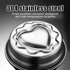 Egg Poacher,Stainless Steel Egg Boiler Maker With Oil Brush Round/Heart Shaped for Making Boiled Eggs