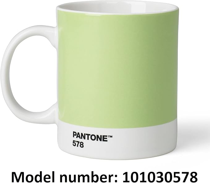 Pantone Porcelain Mugs 375 ml, Porcelain, Light Green 578, 8.4 x 8.4 x 12.1 cm, 101030578