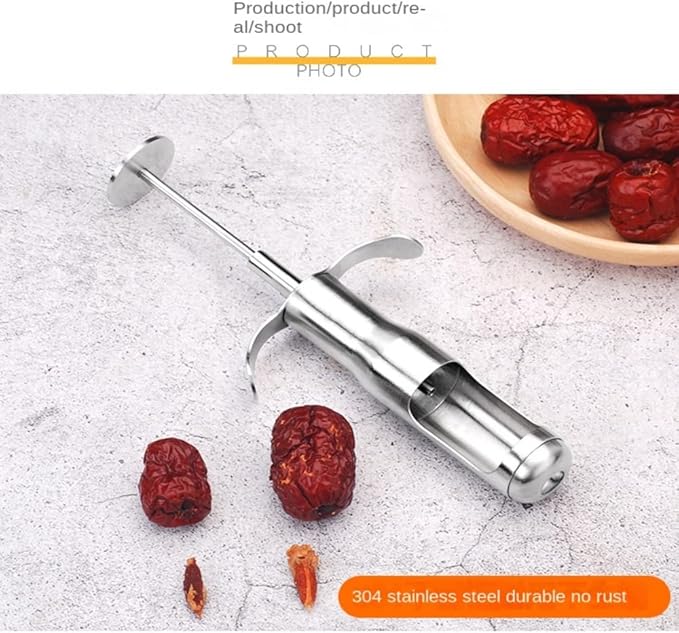 Red Dates Corer Jujube Pitter Cherry Olive Corer Stainless Steel Fruit Core Remover Seed Push Out Tool Vegetable Tools Kitchen Gadgets