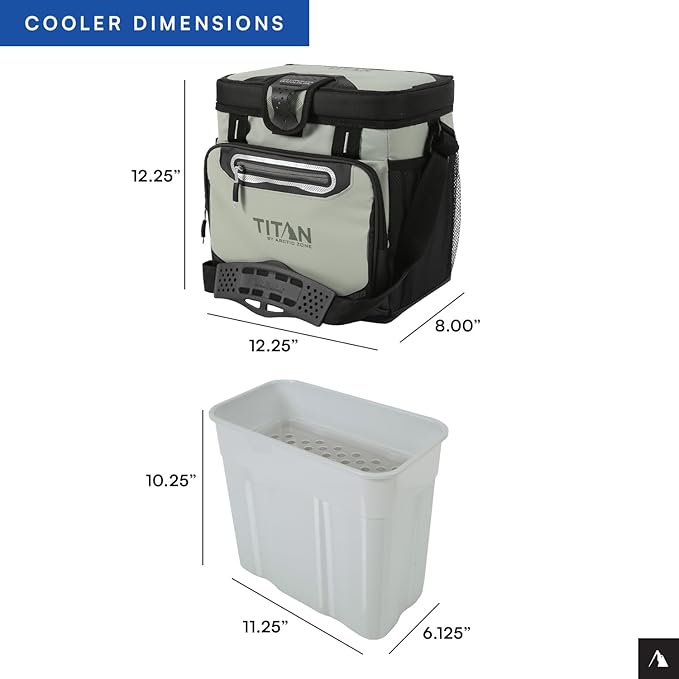 Titan by Arctic Zone 30 Can Zipperless Soft Cooler with HardBody Liner