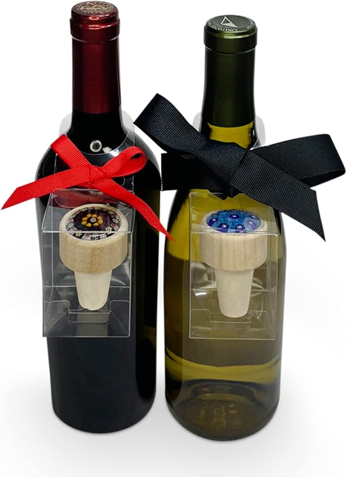 Leakproof Wine Stopper – Unique gift for Dinner Host, Wine Lover, or Housewarming – a versatile wine accessory, use for Wine or Champagne – keeps wine fresher (Black)