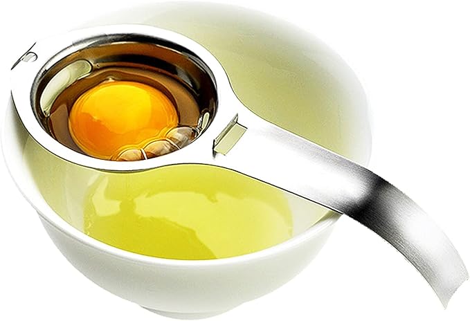 Egg Separator Egg Yolk White Filter Food Grade Egg Divider Stainless Steel Egg Sieve Kitchen Gadget Cooking/Baker Tool Egg Extractor
