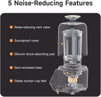 Joydeem Soymilk Maker Machine with Soundproof Shield, Hot and Cold Blender for Soymilk, Juice, Milkshake and Soup, Low Noise Cooking Blender, 1.75L Capacity, JD-J09